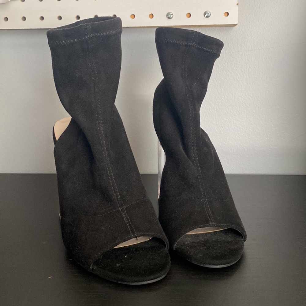 Suede clear heel - Picture 2 of 3